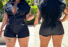 Load image into Gallery viewer, DENIM ROMPER (BLACK)