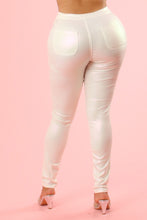 Load image into Gallery viewer, METALLIC HIGH WAISTED LEATHER JEANS (3 COLORS)