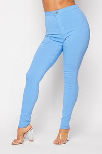 HIGH RISE STRETCH SKINNY JEANS (7COLORS)